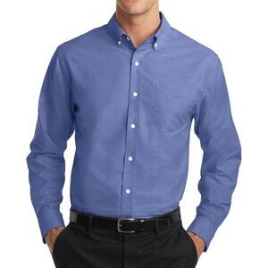 Lands' End Men's Button-Down Oxford Shirt in Periwinkle Blue